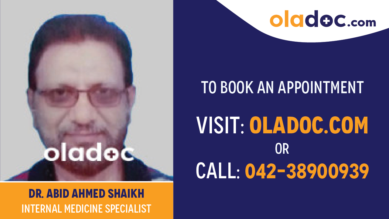 Book appointment with Dr.Abid Ahmed Shaikh-best Internal Medicine Specialist in Karachi